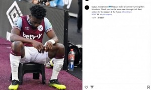 真人娱乐-库杜斯社媒告别西汉姆：很荣幸能够成为铁锤帮的一员，祝未来顺利